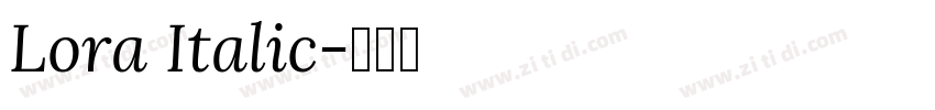 Lora Italic字体转换